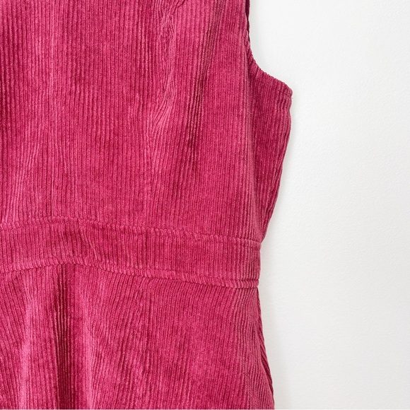 ModCloth Utmost Allure Corduroy A-Line‎ Dress Pockets Wine Red size 2 - Picture 4 of 7